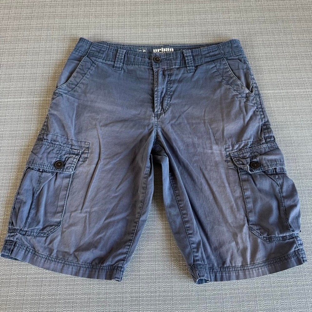 Urban Pipeline navy blue longer length cargo shorts